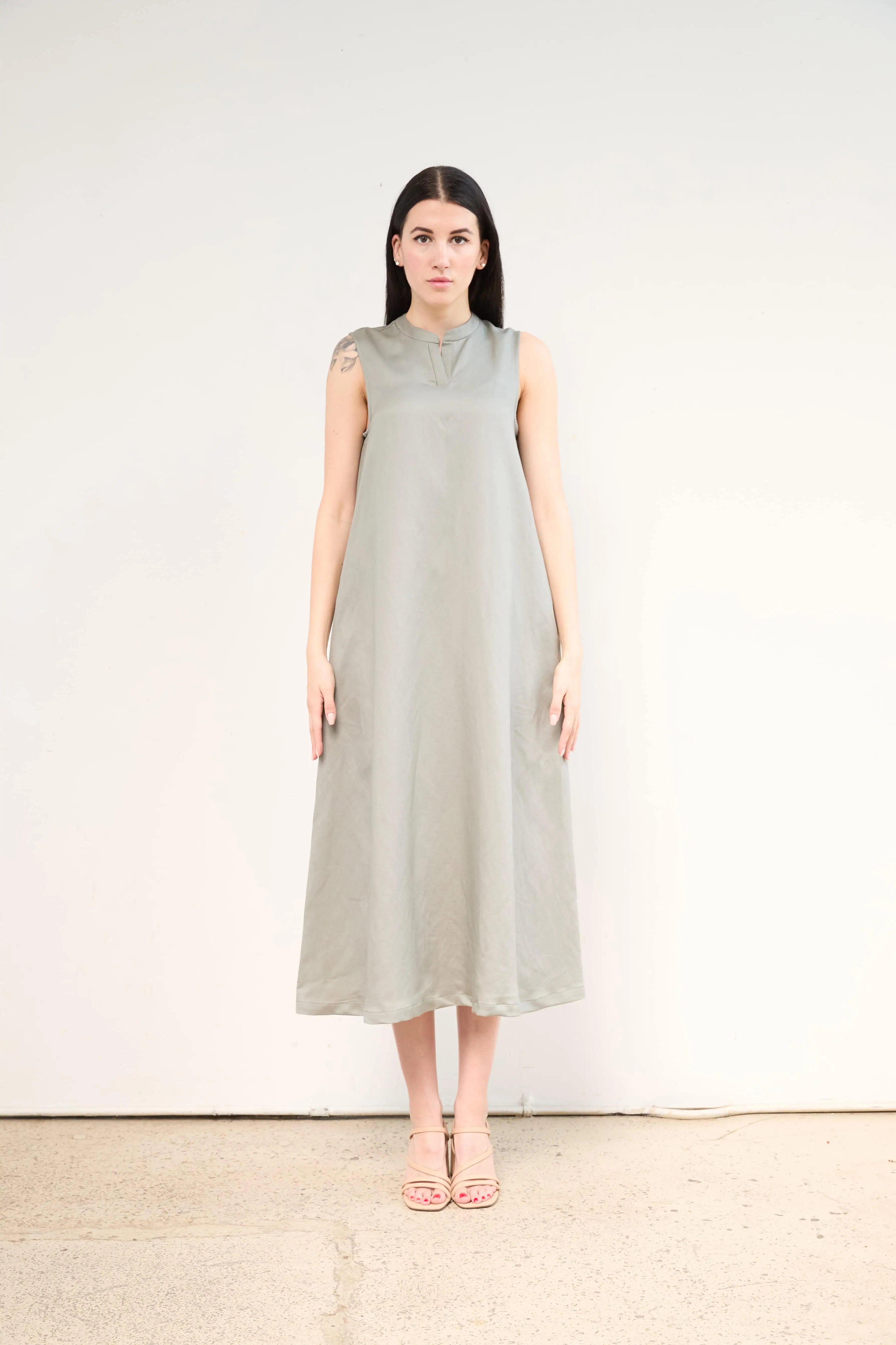 A-line Midi Dress in TENCEL™ & Linen