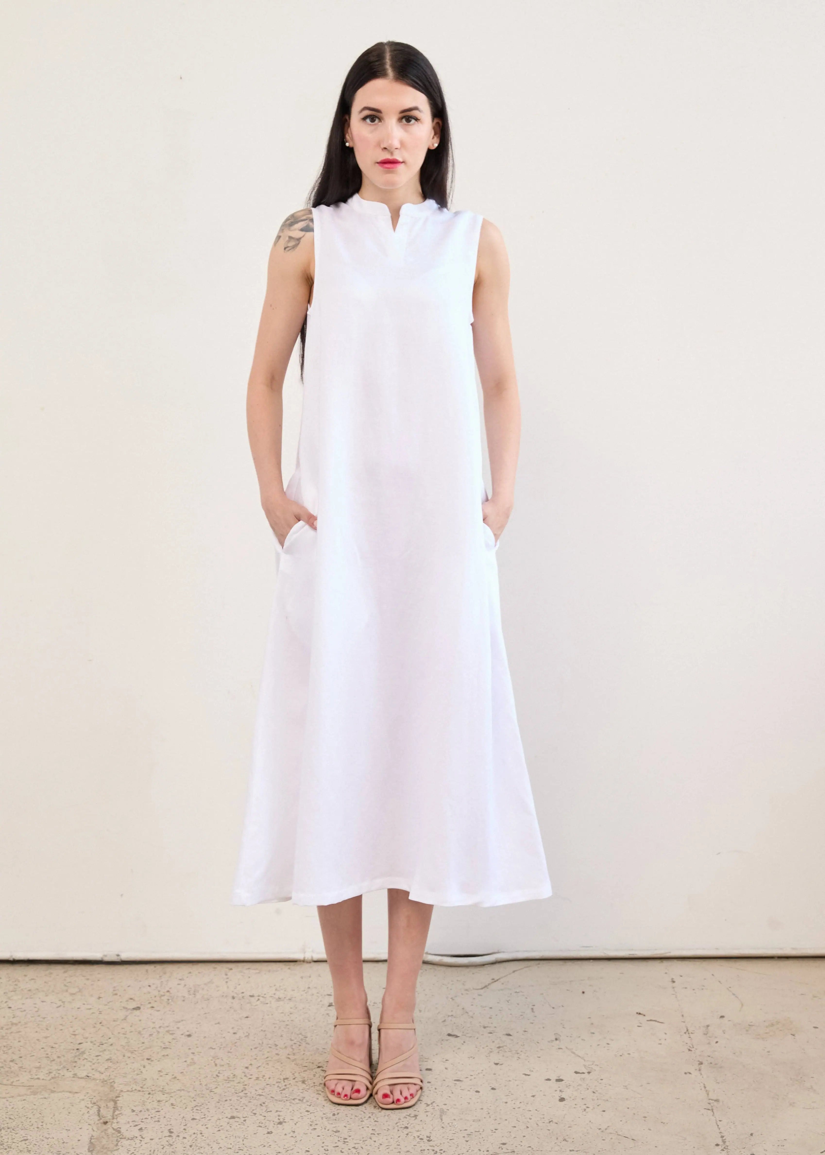 A-line Midi Dress in TENCEL™ & Linen