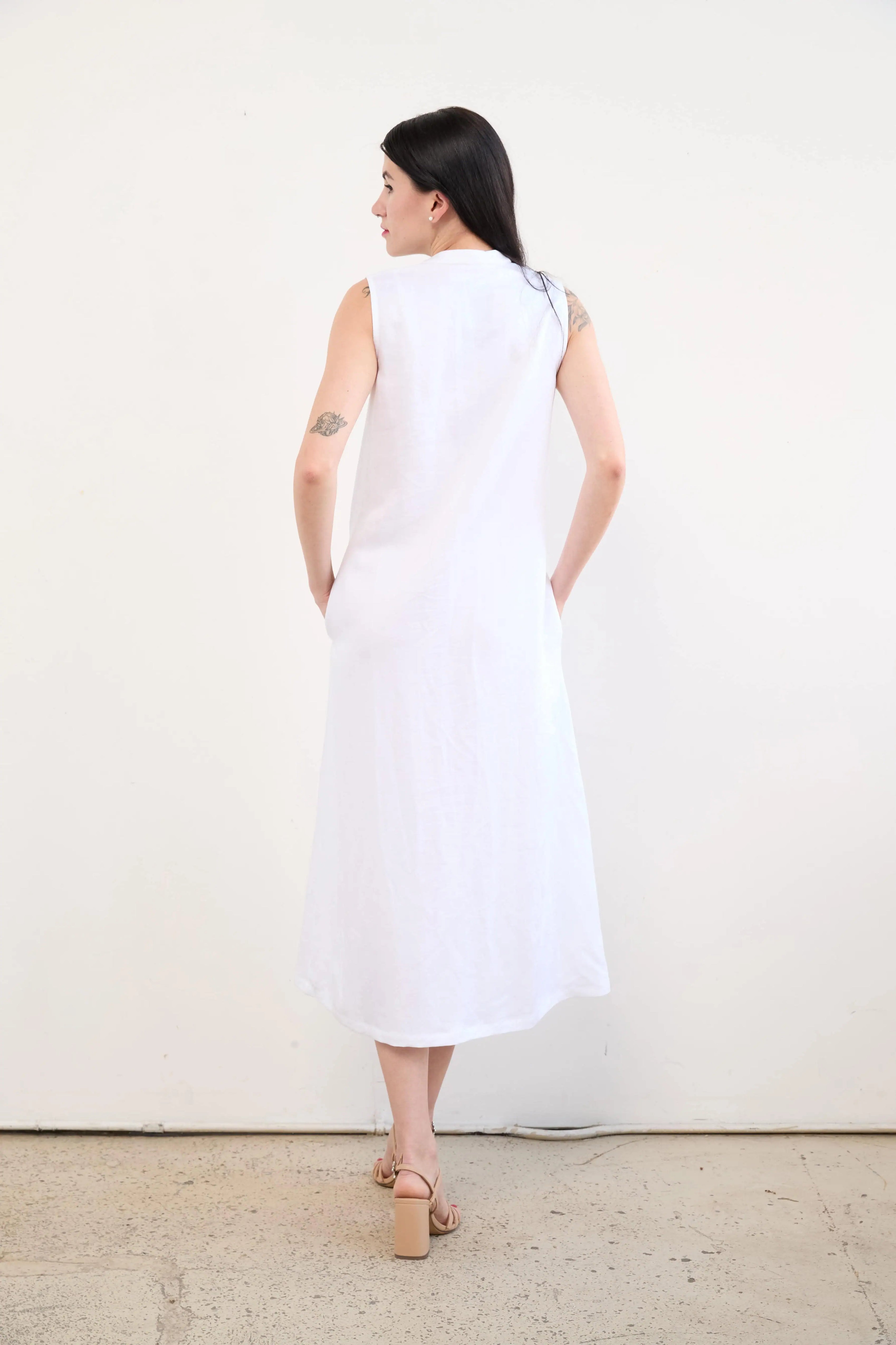 A-line Midi Dress in TENCEL™ & Linen