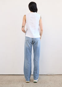 Side Tie top in Linen