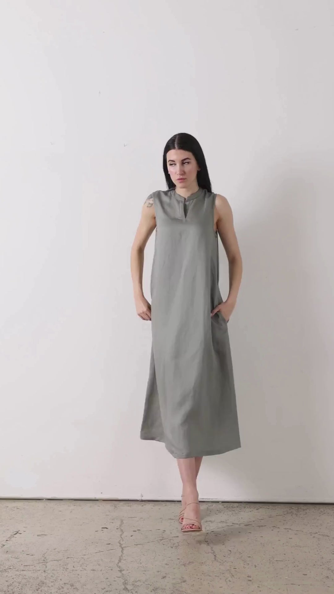 A-line Midi Dress in TENCEL™ & Linen